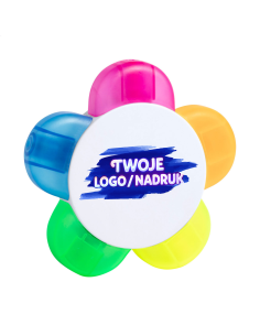 Wielokolorowy Zakreślacz 200 szt z Twoim nadrukiem UV logo grafika