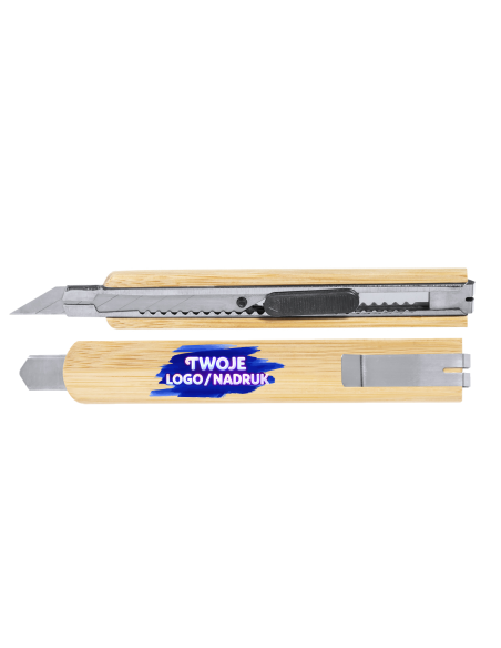 Nożyk z bambusową rączką 200 szt Firmowe gadżety reklamowe twoje Logo UV
