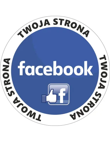 Naklejka z Nadrukiem z logo Facebook Instagram Google