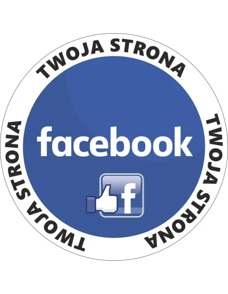 Naklejka logo Facebook z Nadrukiem z logo Personalizowany