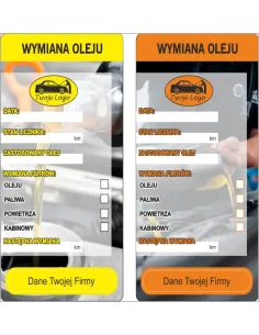Naklejki 200 szt – Wymiana Oleju 200 szt Personalizowany
