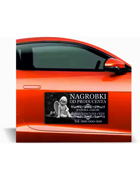 Reklama Magnetyczna – Na Samochód Magnes 60x30 Nagrobki