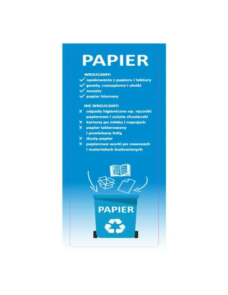 Naklejki Segregacja Śmieci na Kosz Eko Szkło z Nadrukiem