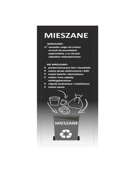 Naklejki Segregacja Śmieci na Kosz Eko Szkło z Nadrukiem