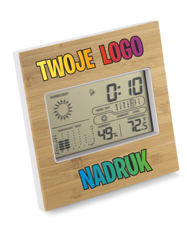 Wewnętrzna Stacja pogody 100 szt Gadżety firmowe z logo nadrukiem UV