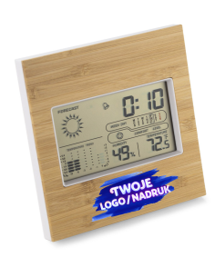 Stacja pogody z budzikiem 200 szt Reklamowe gadżety z nadrukiem personalizacja