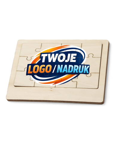 Puzzle drewniane 50 szt Reklamowe gadżety firmowe z nadrukiem UV