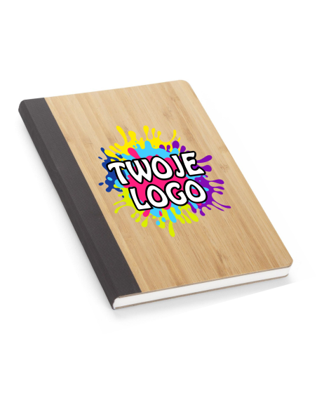 Notes A5 bambusowy 100 szt Gadżety firmowe z logo nadrukiem UV