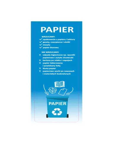 Naklejki z Nadrukiem Segregacja Śmieci Kosz Eko Mieszane