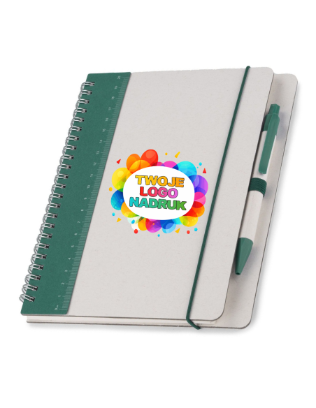 Notes z linijką długopisem 100 szt Gadżety firmowe z logo nadrukiem UV