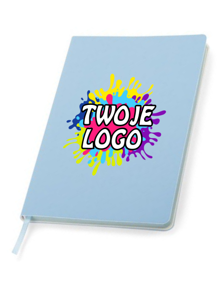 Notes B5 błękitny 200 szt Reklamowe gadżety z nadrukiem personalizacja