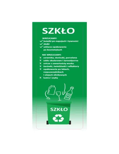 Naklejki z Nadrukiem Segregacja Śmieci Kosz Eko Mieszane