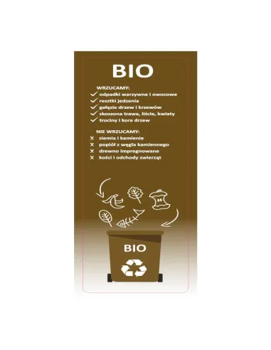 Naklejki z Nadrukiem Segregacja Śmieci Kosz Eko Mieszane