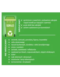 Naklejki z Nadrukiem Segregacja Śmieci Kosz Eko Reklamowy