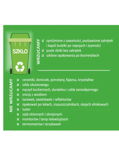 Naklejki z Nadrukiem Segregacja Śmieci Kosz Eko Reklamowy