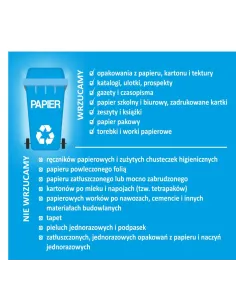 Naklejki z Nadrukiem Segregacja Śmieci Kosz Eko z Projektem