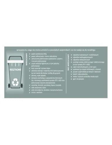 Naklejki Segregacja Śmieci Kosz Eko z Nadrukiem Reklamowy