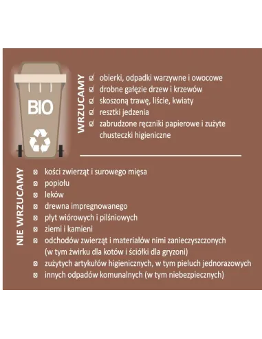 Naklejki z Nadrukiem Segregacja Śmieci Kosz Eko z Projektem