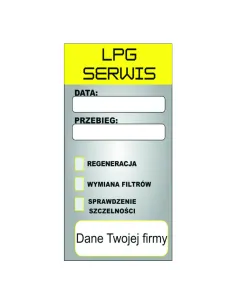 Naklejki Serwisowe – LPG Serwis Personalizowany z Nadrukiem
