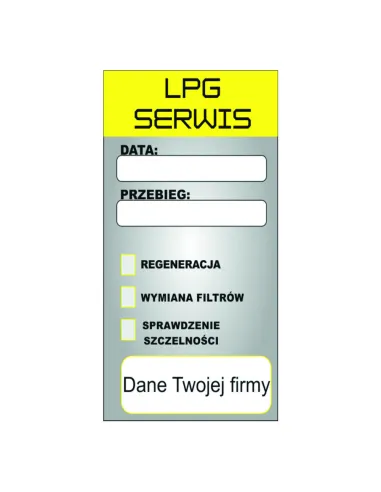 Naklejki Serwisowe – LPG Serwis Personalizowany z Nadrukiem