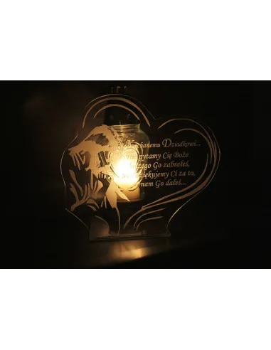 Podstawka pod Znicz Statuetka Grób + Grawer XXL Dowolną