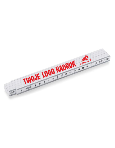 Miara  skłdana 2 m 50 szt Reklamowe gadżety firmowe z nadrukiem UV