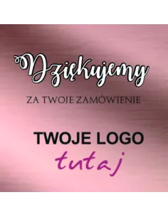 Naklejki z Nadrukiem z logo 500 szt Dziękujemy Zamówienie