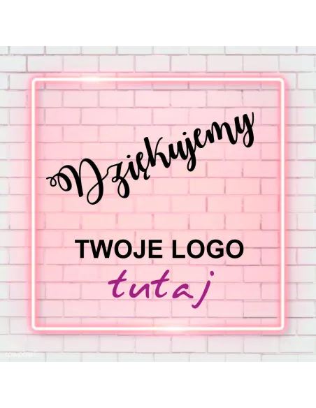 Naklejki z Nadrukiem z logo 50 szt Dziękujemy Zamówienie