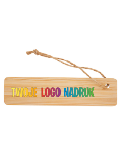 Zakładka do książki bambusowa 100 szt Gadżety firmowe z logo nadrukiem UV