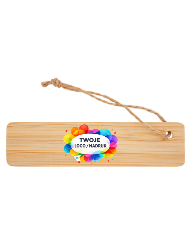 Zakładka do książki bambusowa 200 szt Reklamowe gadżety z nadrukiem personalizacja