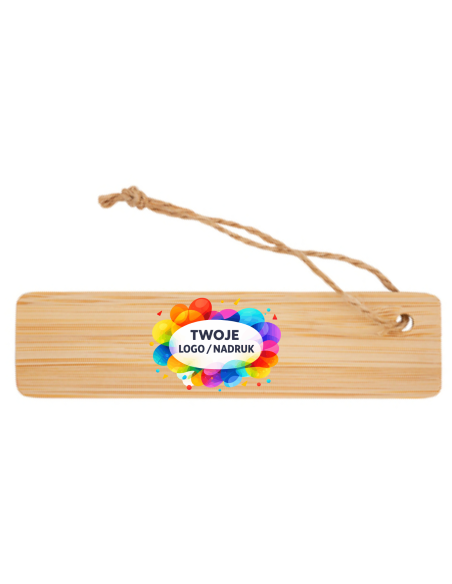 Zakładka do książki bambusowa 200 szt Reklamowe gadżety z nadrukiem personalizacja