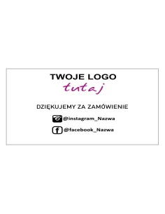 Naklejki 50 szt – Dziękujemy Zamówienie logo 50 szt
