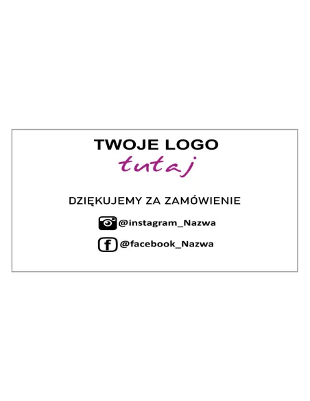 Naklejki 50 szt – Dziękujemy Zamówienie logo 50 szt