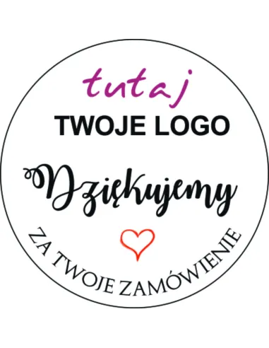 Naklejki z Nadrukiem z logo 100 szt Dziękujemy Zamówienie