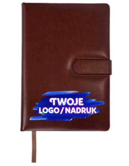 Notes magnetyczne zapięcie 100 szt Gadżety firmowe z logo nadrukiem UV
