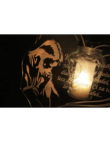 Podstawka pod Znicz Statuetka Grób + Grawer XXL Dowolną