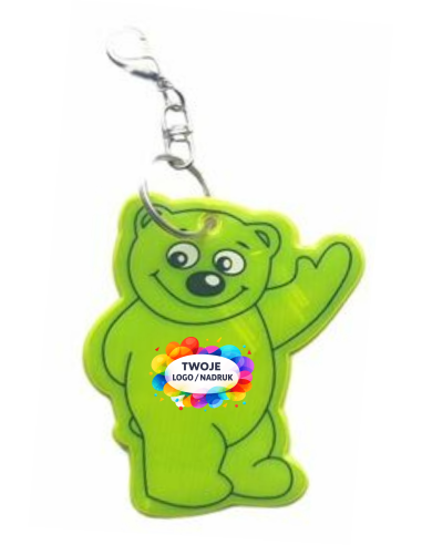 Brelok miś żółty 200 szt Reklamowe gadżety z nadrukiem personalizacja