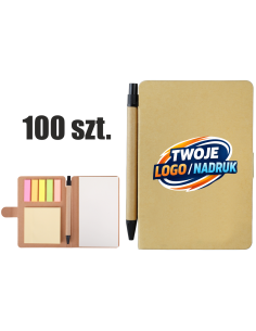 Notatnik zestaw karteczek 100 szt Gadżety firmowe z logo nadrukiem UV
