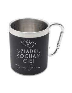 Kubek ze stali Personalizowany Grawerowany Upominek NA DZIEŃ DZIADKA