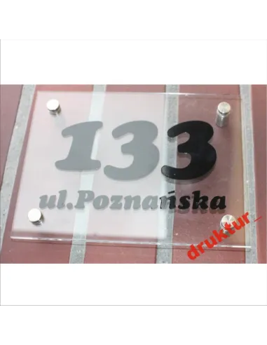 Tabliczka Personalizowany Adresowa Numer Domu Elegancka