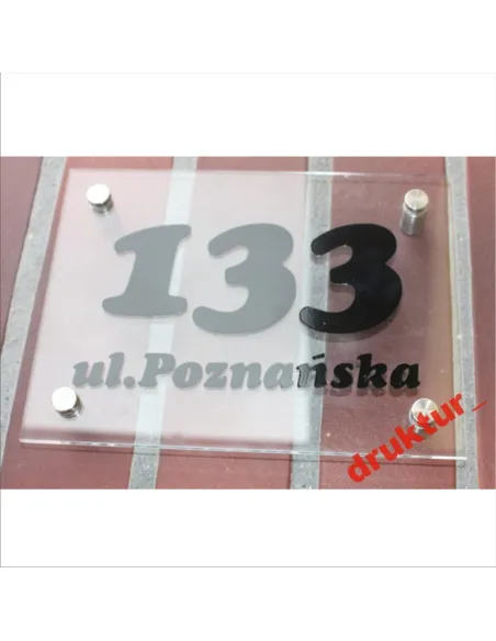 Tabliczka Personalizowany Adresowa Numer Domu Elegancka