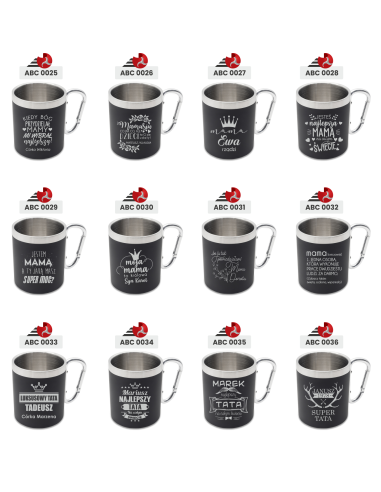 Kubek stalowy Personalizowany Prezent Grawer NA DZIEŃ KOBIET Z IMIENIEM
