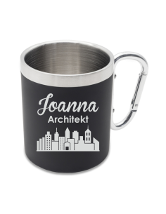 Kubek stalowy Personalizowany Prezent z Grawerem DLA ARCHITEKTA