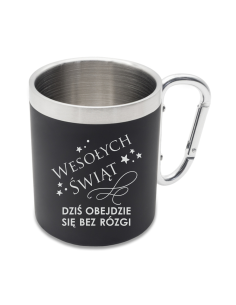 Kubek stalowy Personalizowany Prezent z Grawerem NA ŚWIĘTA BOŻE NAROZDENIE