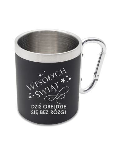 Kubek stalowy Personalizowany Prezent z Grawerem NA ŚWIĘTA BOŻE NAROZDENIE