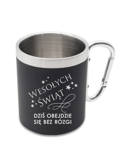 Kubek stalowy Personalizowany Prezent z Grawerem NA ŚWIĘTA BOŻE NAROZDENIE