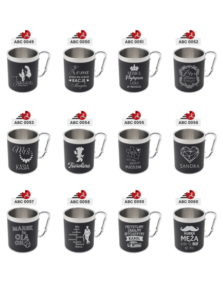 Kubek ze stali Personalizowany Grawerowany Upominek DLA SZEFA SZEFOWEJ