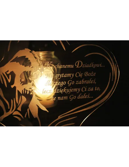 Podstawka pod Znicz Statuetka Grób + Grawer XXL Dowolną