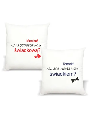 Poduszka z Nadrukiem Prezent Świadkowej Personalizowany