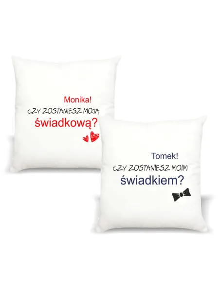 Poduszka z Nadrukiem Prezent Świadkowej Personalizowany